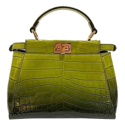 green peekaboo fendi|fendi peekaboo crocodile.